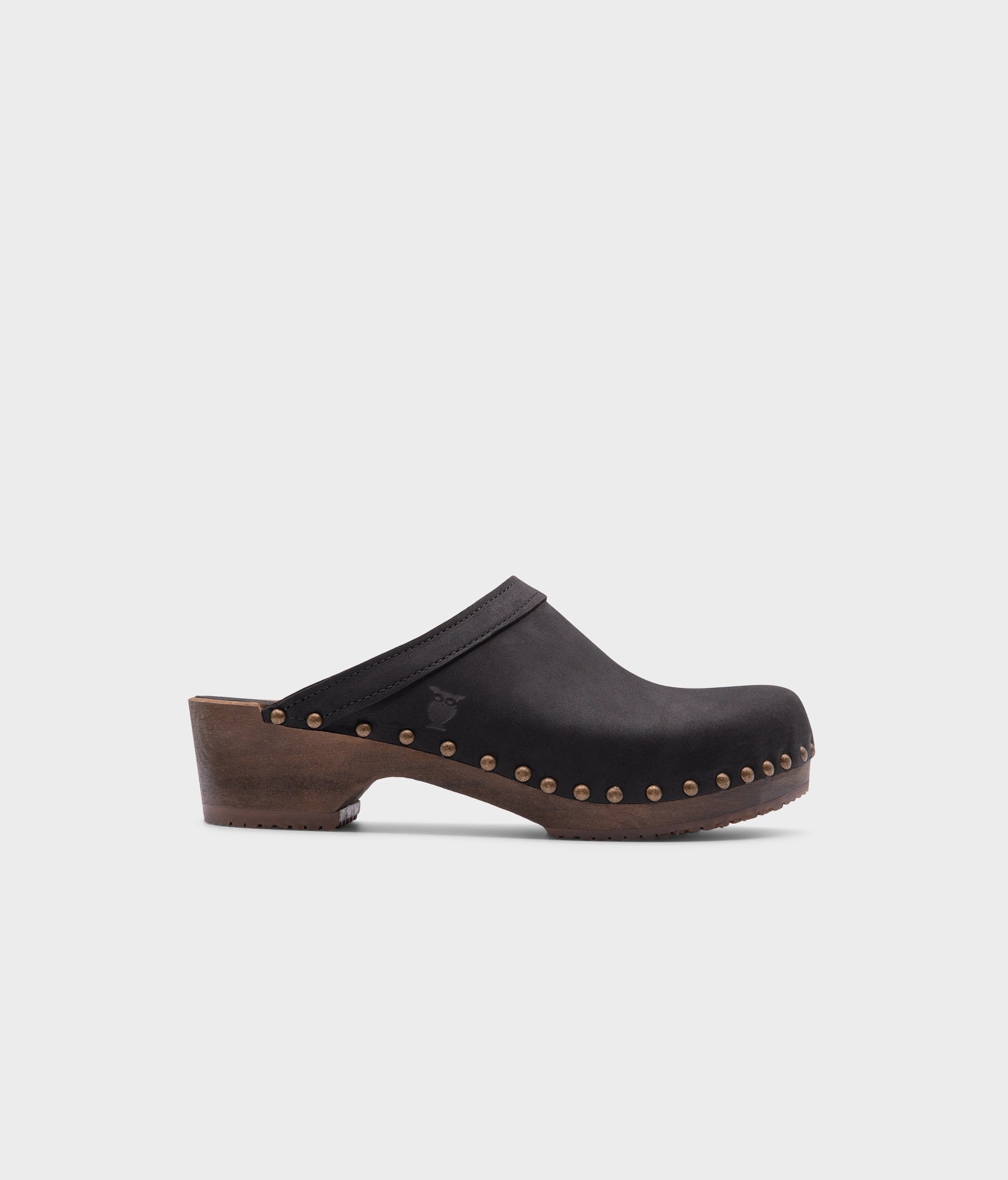 Athens studded clog mule in black Sandgrens - Main Image