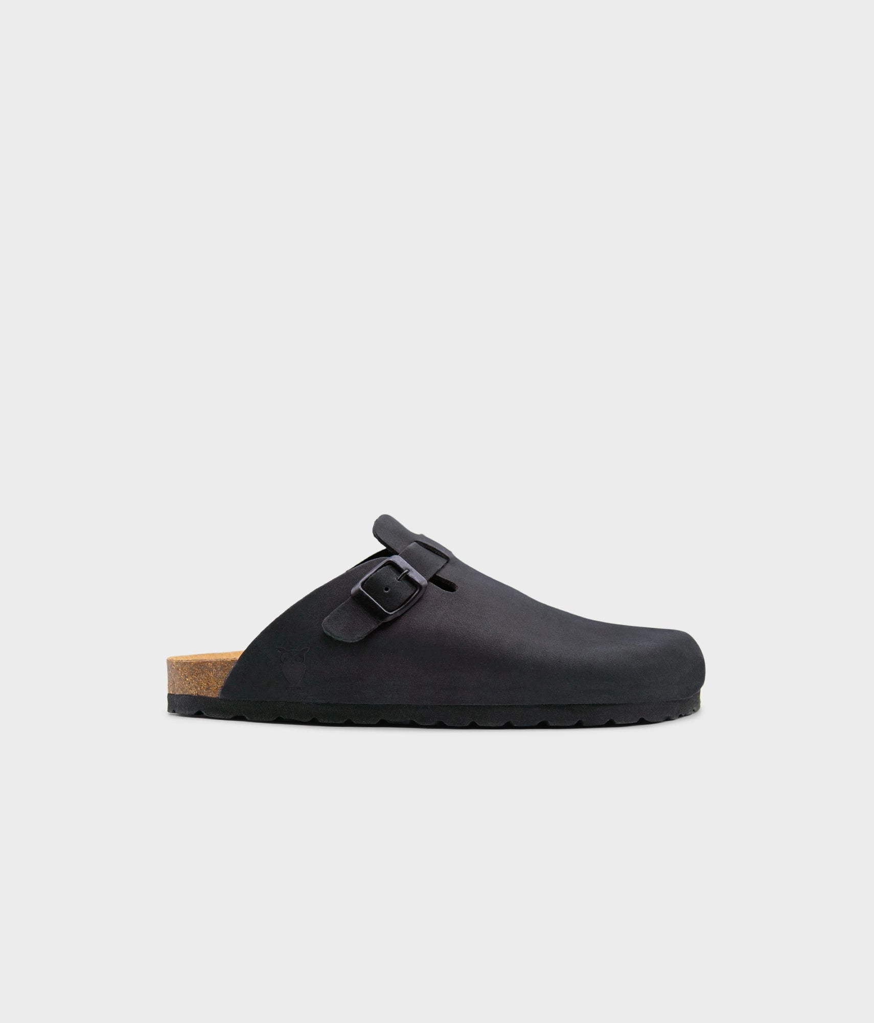 Toledo closed-toe cork sandal in black ember | Handcrafted by Sandgrens