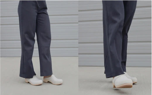 Get the look: How to wear clogs with dress pants