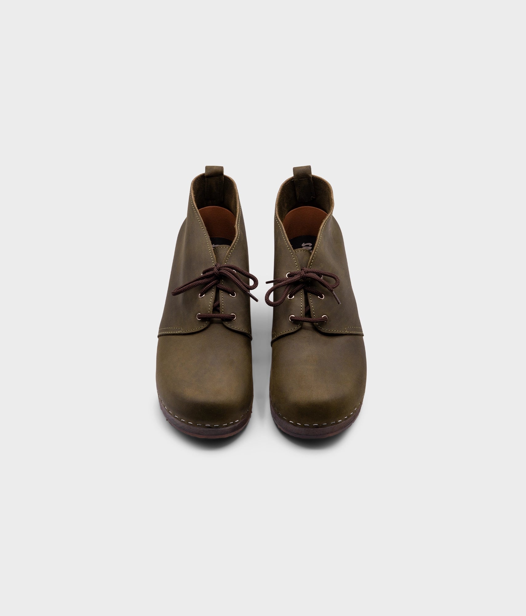 Chukka clog boots in olive | Sandgrens Chukka clog boots in olive | Sandgrens